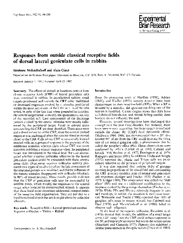 (PDF) Responses from outside classical receptive fields of dorsal ...