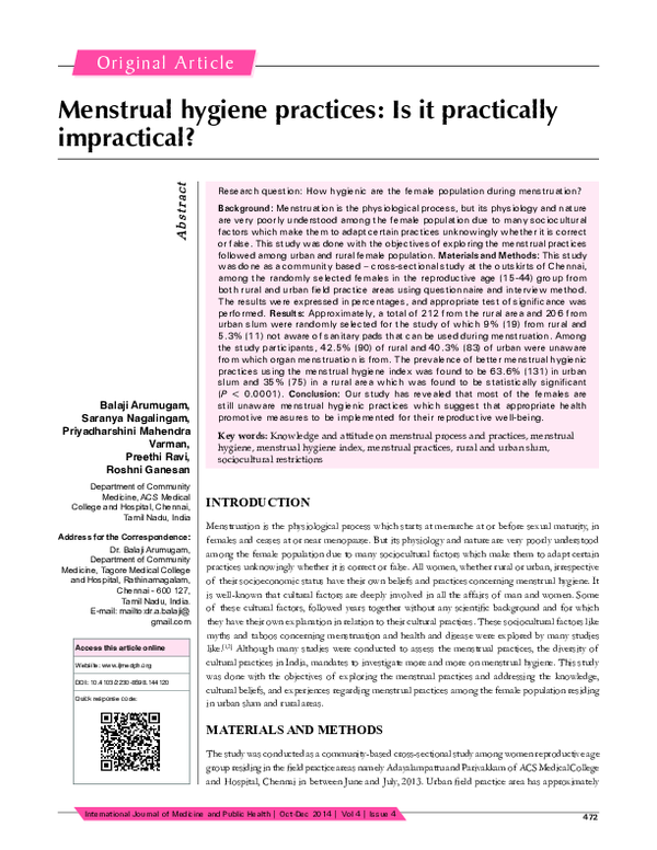 Menstrual hygiene definition picture