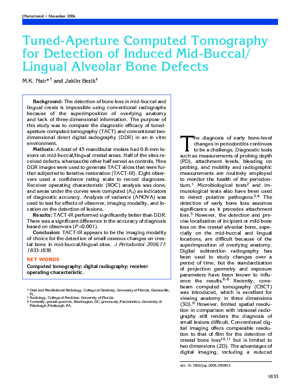 (PDF) Tuned-Aperture Computed Tomography for Detection of Induced Mid ...