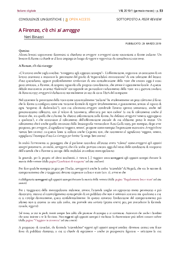 A Firenze, c’è chi si arregge