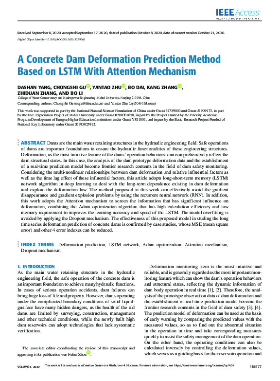 (PDF) A Concrete Dam Deformation Prediction Method Based on LSTM With ...