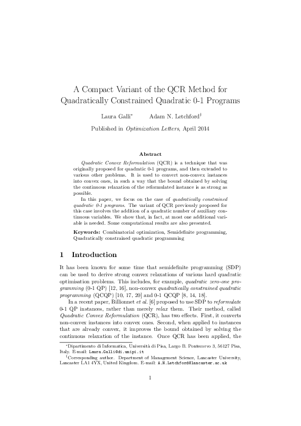 (PDF) A compact variant of the QCR method for quadratically constrained ...