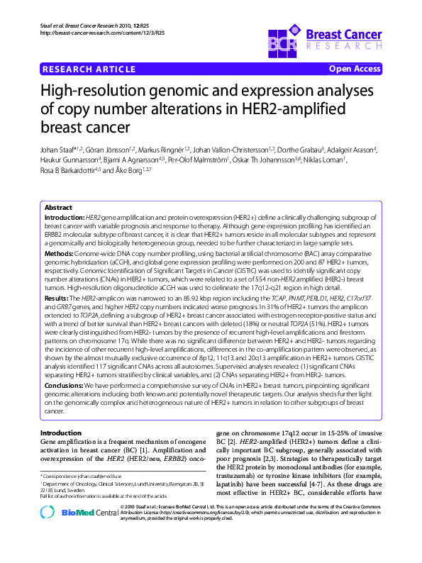 (PDF) High-resolution genomic and expression analyses of copy number ...