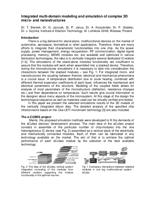 (PDF) Integrated multi-domain modeling and simulation of complex 3D ...