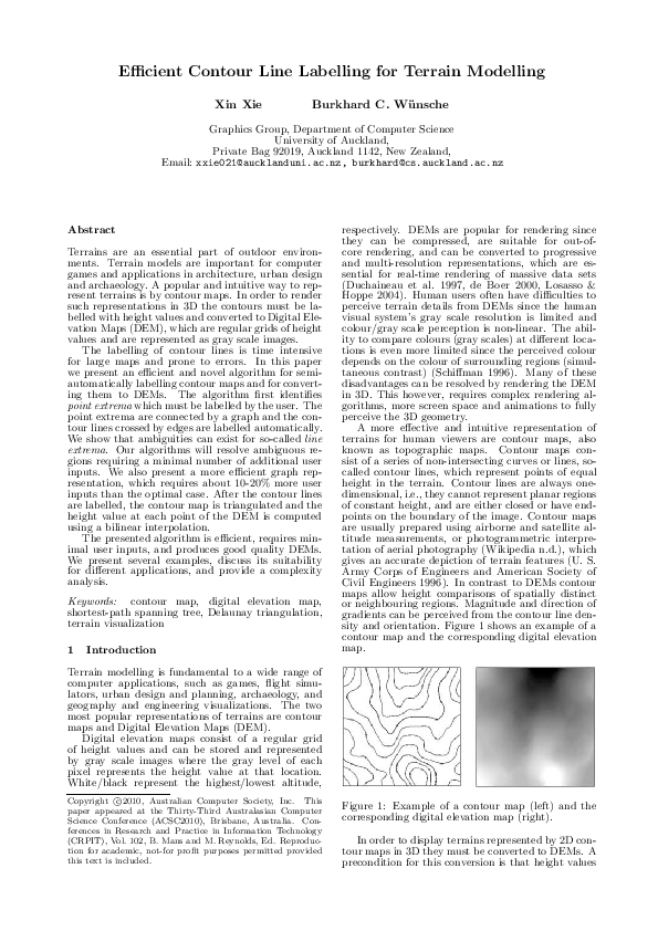(PDF) Efficient contour line labelling for terrain modelling