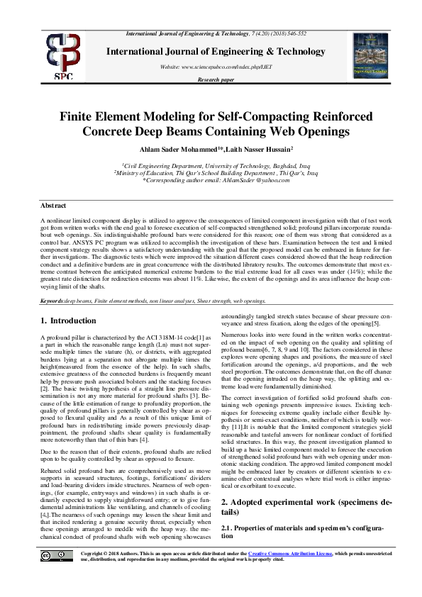 (PDF) Finite Element Modeling for Self-Compacting Reinforced Concrete ...