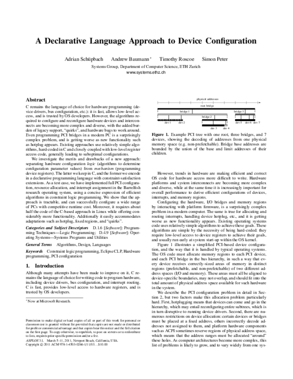 (PDF) A declarative language approach to device configuration