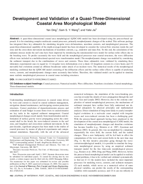 (PDF) Development and Validation of a Quasi-Three-Dimensional Coastal ...