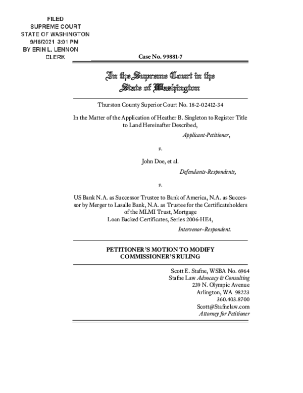 PDF) Washington Supreme Court - Singleton's Torrens land