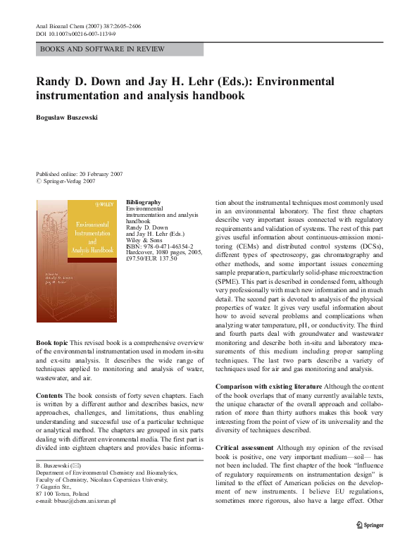 (PDF) Randy D. Down and Jay H. Lehr (Eds.) Environmental