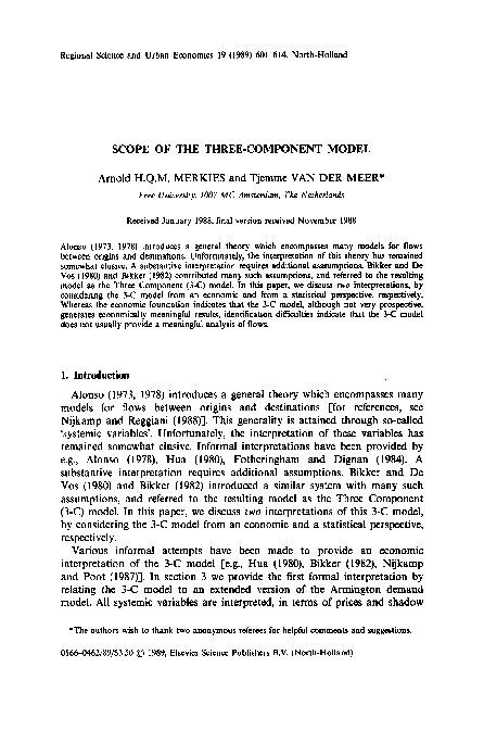 (PDF) Scope of the three-component model