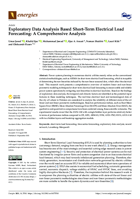 (PDF) Exploratory Data Analysis Based Short-Term Electrical Load ...