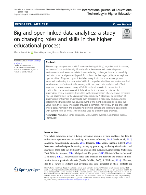 (PDF) Big and open linked data analytics: a study on changing roles and ...