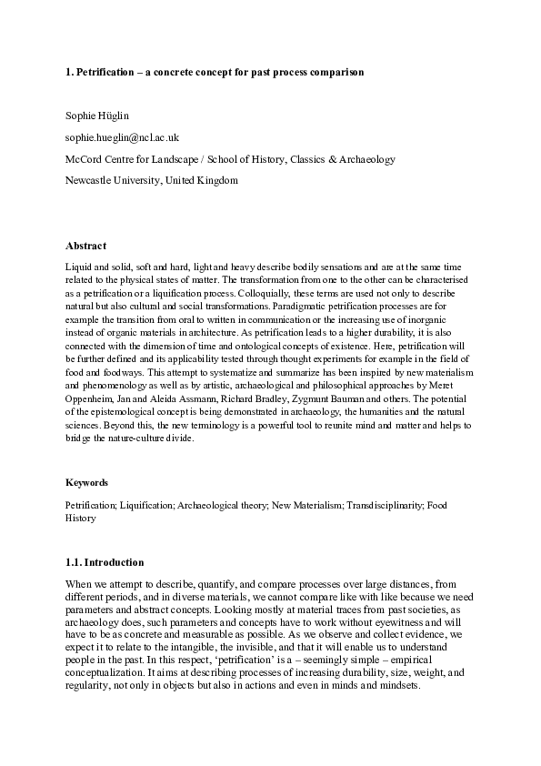 (DOC) Petrification - a concrete concept for past process comparison