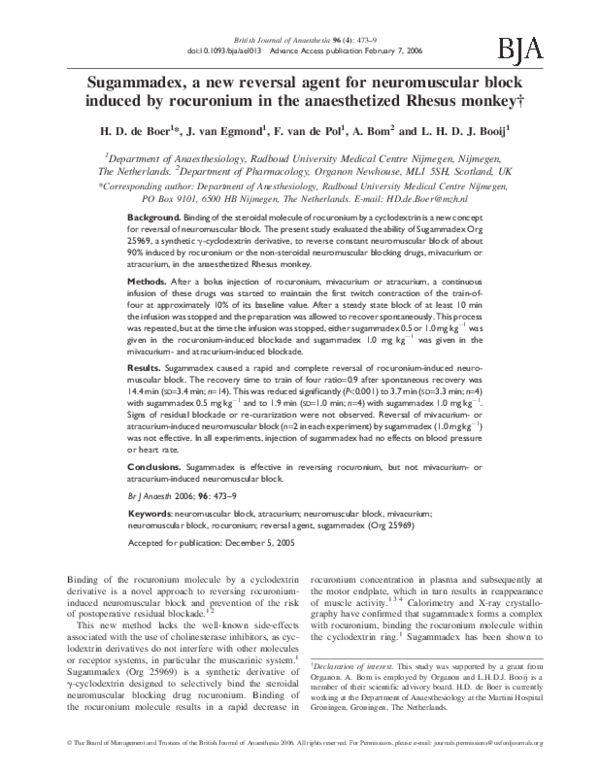 Neuromuscular blockade image