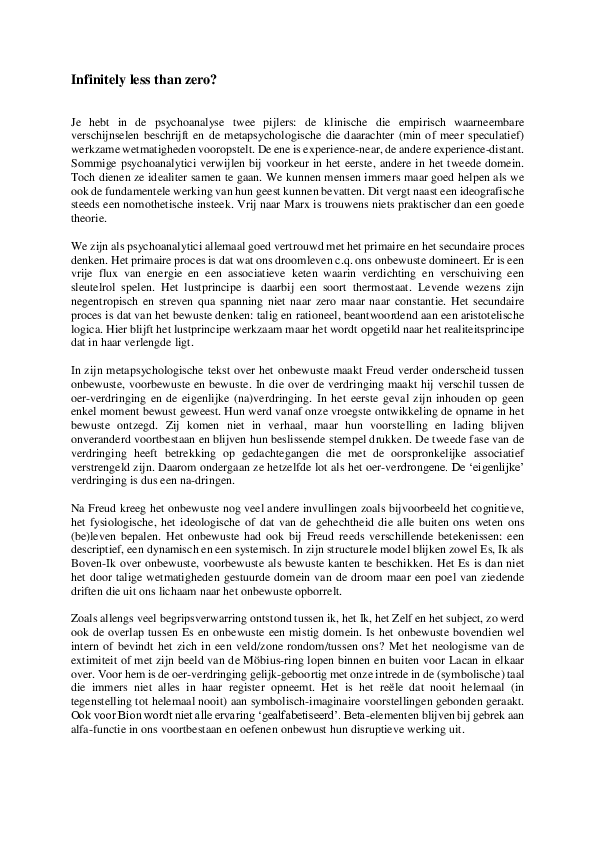 (PDF) Infinitely less than zero