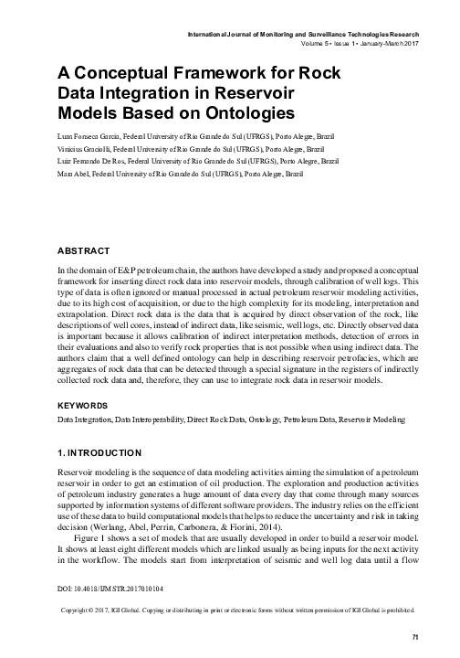 (PDF) A Conceptual Framework for Rock Data Integration in Reservoir ...