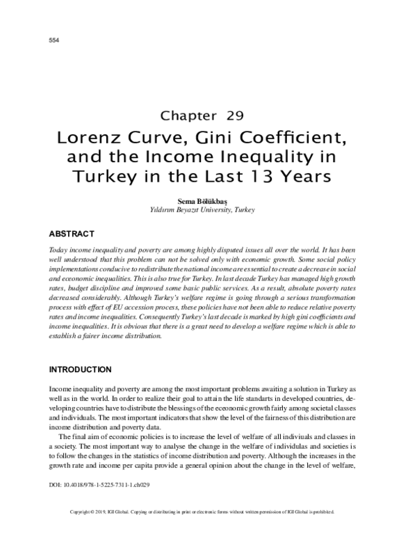 (PDF) Lorenz Curve, Gini Coefficient and the Income Inequality in ...