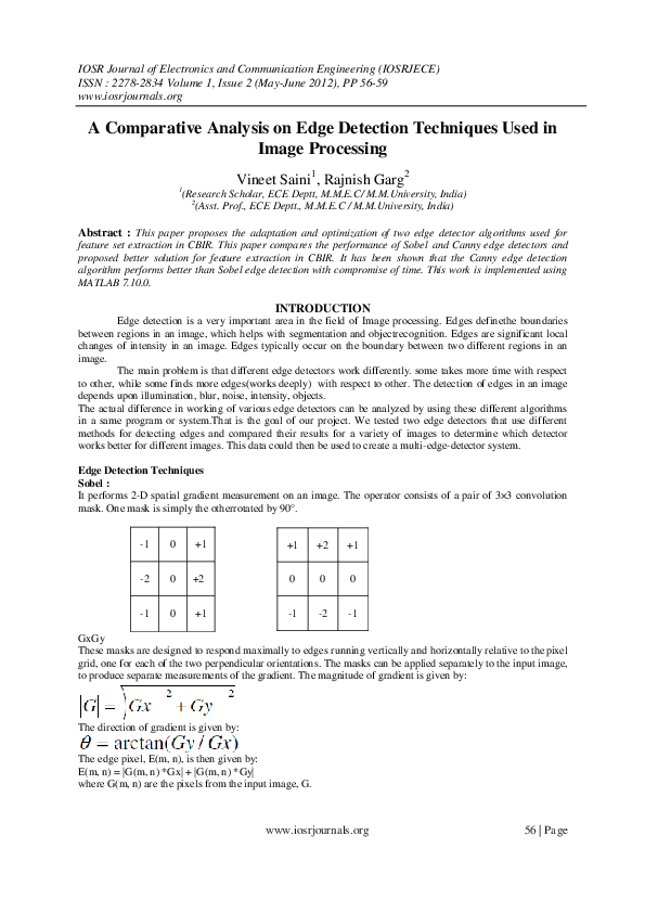 (PDF) A Comparative Analysis on Edge Detection Techniques Used in Image ...