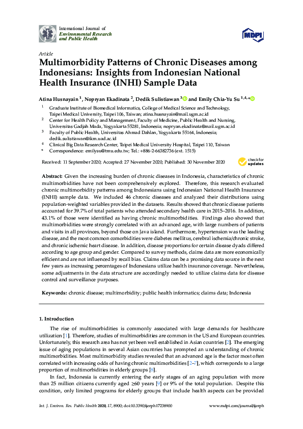 (PDF) Multimorbidity Patterns of Chronic Diseases among Indonesians ...