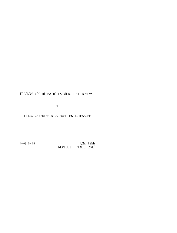 Pdf Eigenvalues Of Matrices With Tree Graphs