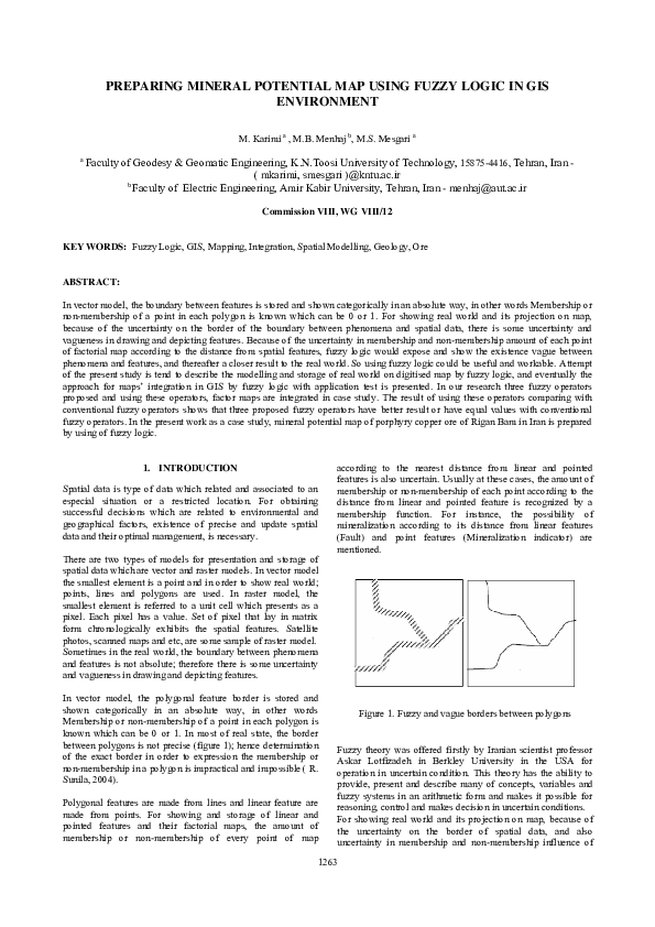 (PDF) Preparing Mineral Potential Map Using Fuzzy Logic in Gis Environment