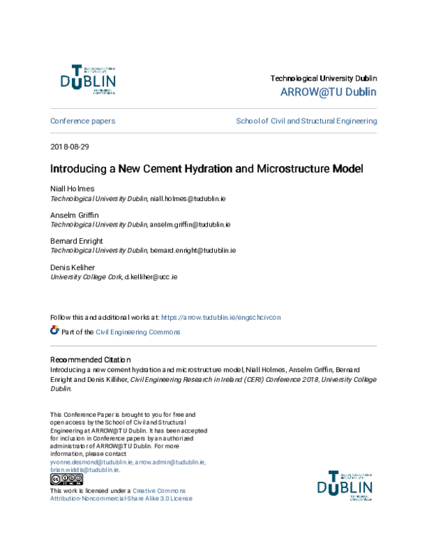 (PDF) Introducing a New Cement Hydration and Microstructure Model