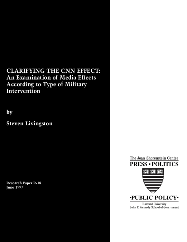 (PDF) Clarifying the CNN effect: an examination of media effects ...