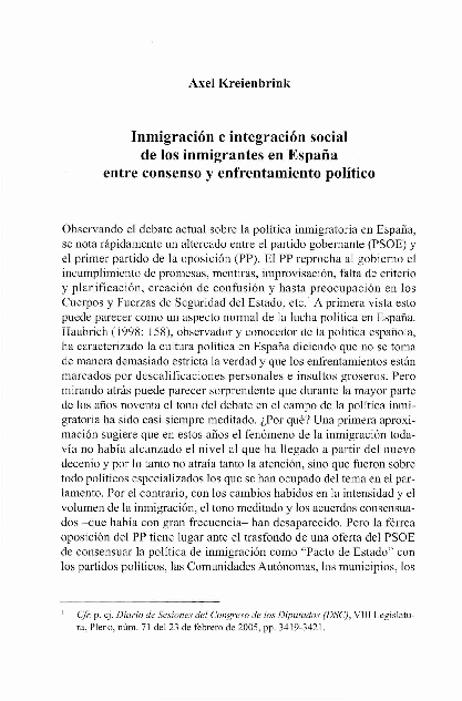  PDF Inmigraci n E Integraci n Social De Los Inmigrantes En Espa a 