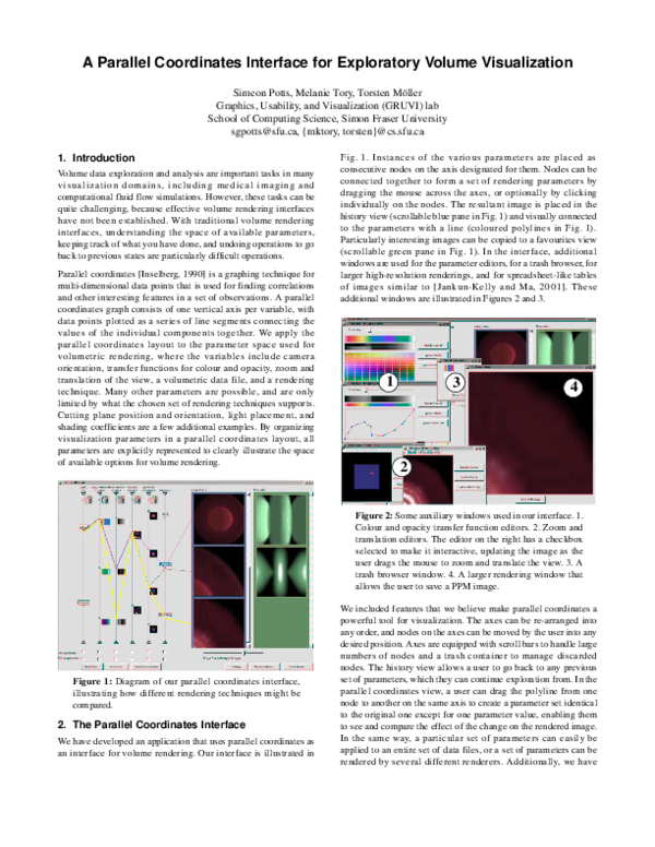 (PDF) A Parallel Coordinates Interface for Exploratory Volume Visualization