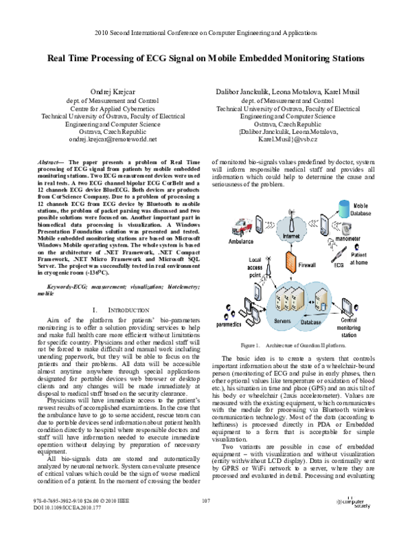 (PDF) Real Time Processing of ECG Signal on Mobile Embedded Monitoring ...