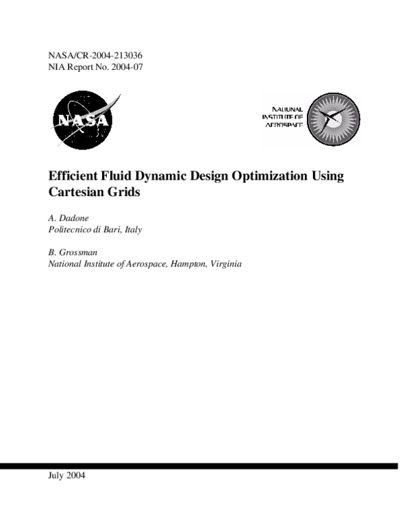 (PDF) Efficient Fluid Dynamic Design Optimization Using Cartesian Grids