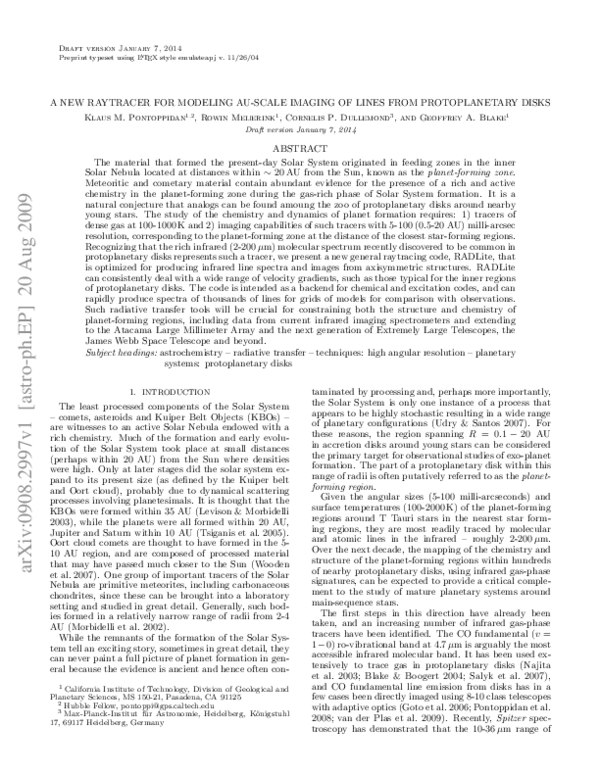 (PDF) A New Raytracer for Modeling Au-Scale Imaging of Lines from ...