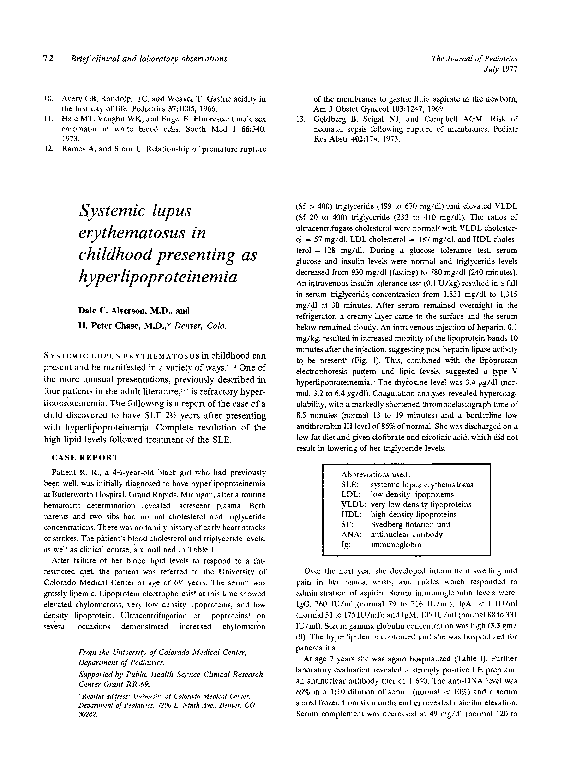 (PDF) Systemic lupus erythematosus in childhood presenting as ...
