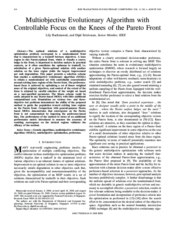 (PDF) Multiobjective Evolutionary Algorithm With Controllable Focus on ...