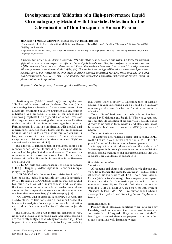 (PDF) Development and Validation of a Highperformance Liquid