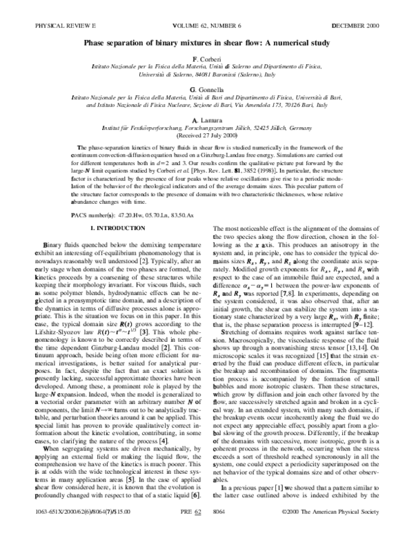 (PDF) Phase separation of binary mixtures in shear flow: A numerical study