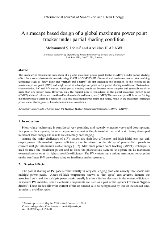 (PDF) A simscape based design of a global maximum power point tracker ...