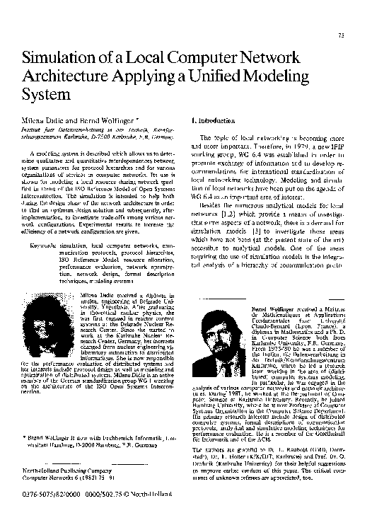 (PDF) Simulation of a local computer network architecture applying a ...