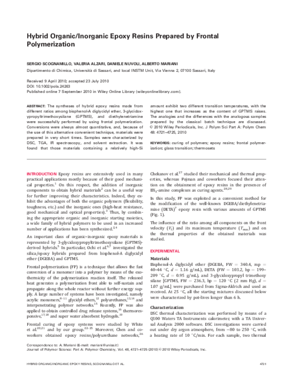 (PDF) Hybrid epoxy resins prepared by frontal