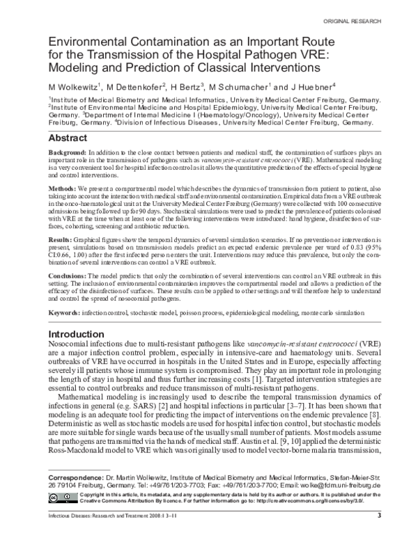 (PDF) Environmental Contamination as an Important Route for the