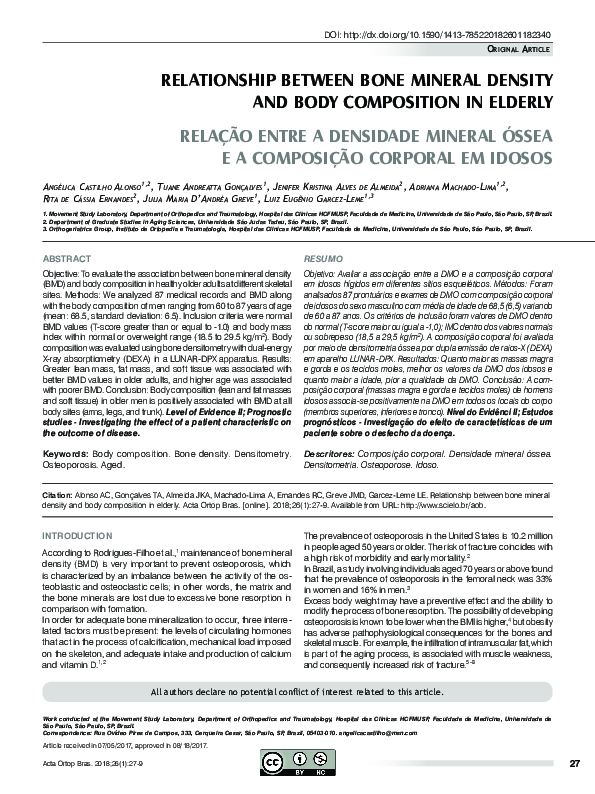 (PDF) Relationship Between Bone Mineral Density and Body Composition in ...