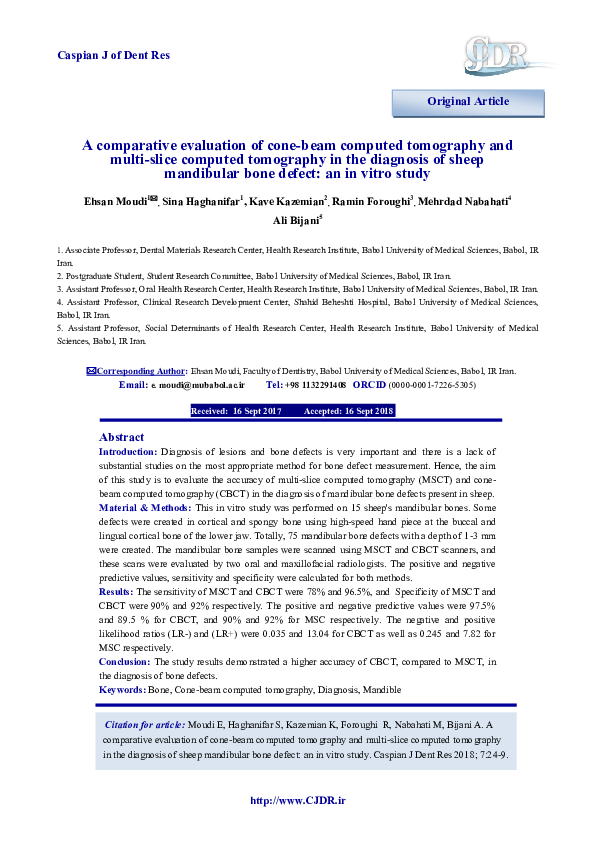 (PDF) A comparative evaluation of cone-beam computed tomography and ...