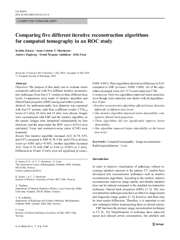 (PDF) Comparing five different iterative reconstruction algorithms for ...