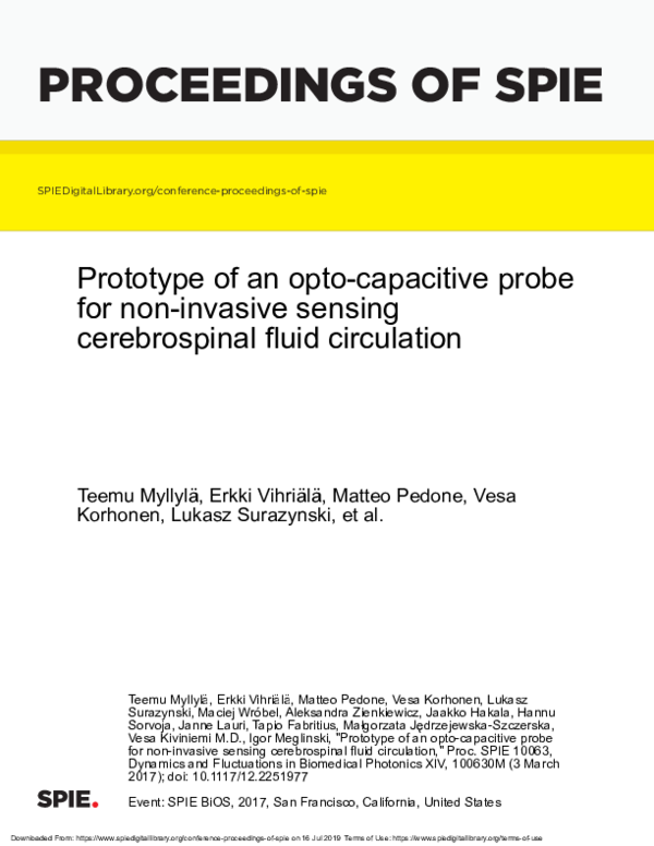 (PDF) Prototype of an opto-capacitive probe for non-invasive sensing ...