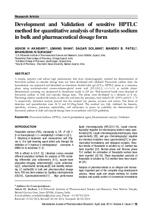 (PDF) Development and Validation of sensitive HPTLC method for ...
