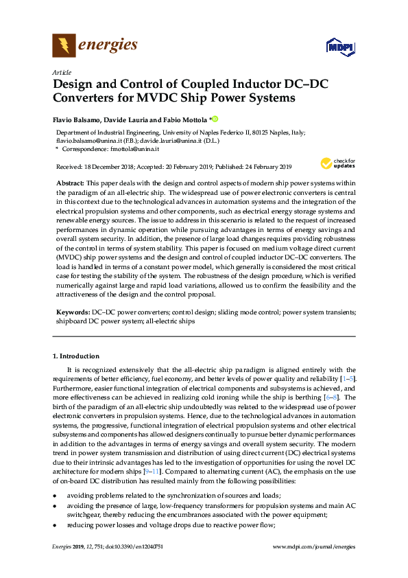 (PDF) Design and Control of Coupled Inductor DC–DC Converters for MVDC ...