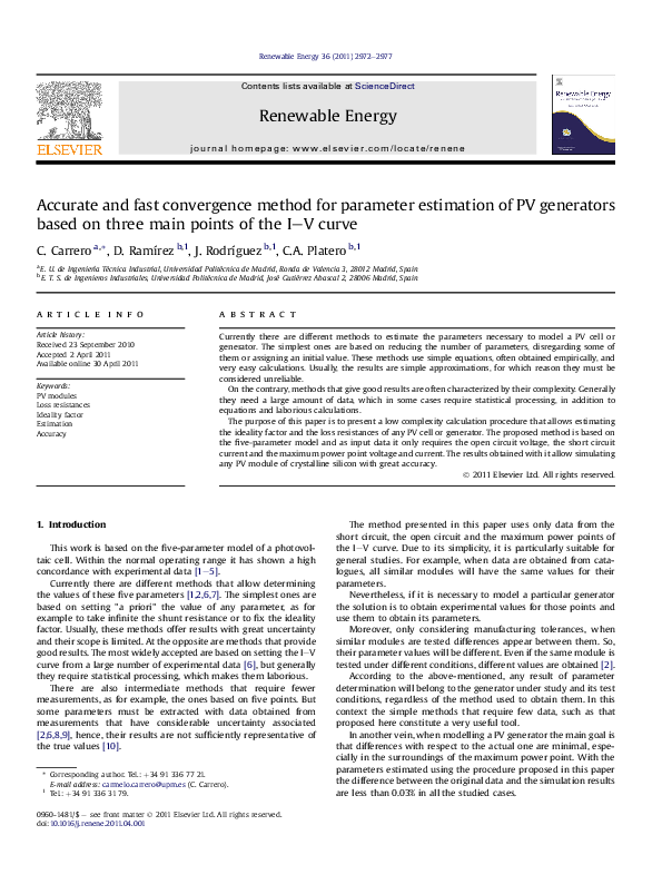 (PDF) Accurate and fast convergence method for parameter estimation of ...
