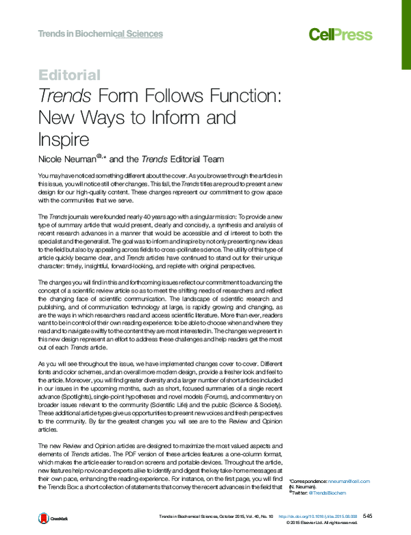 (PDF) Trends Form Follows Function: New Ways to Inform and Inspire