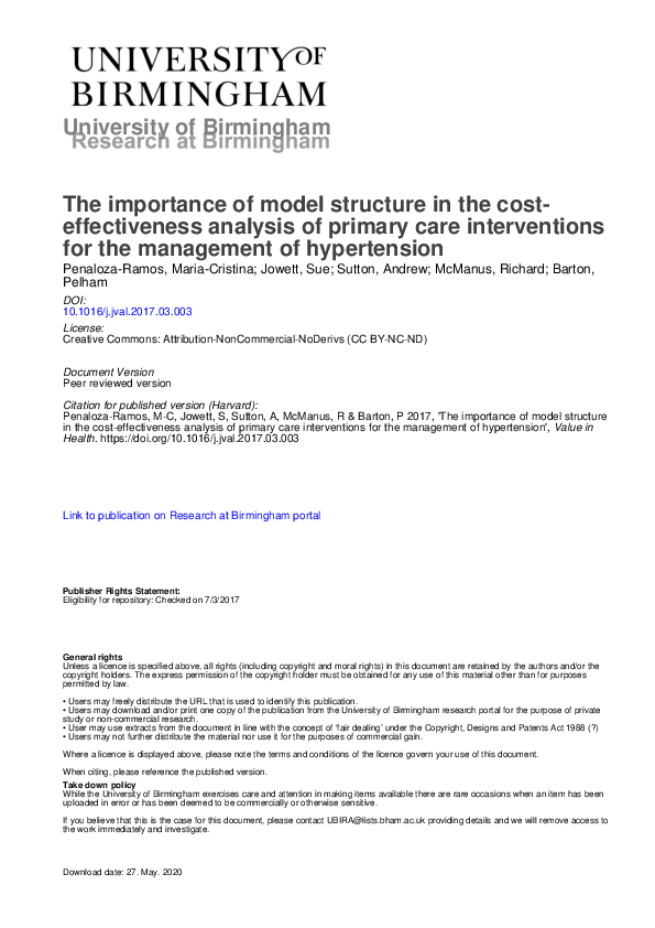 pdf-the-importance-of-model-structure-in-the-cost-effectiveness